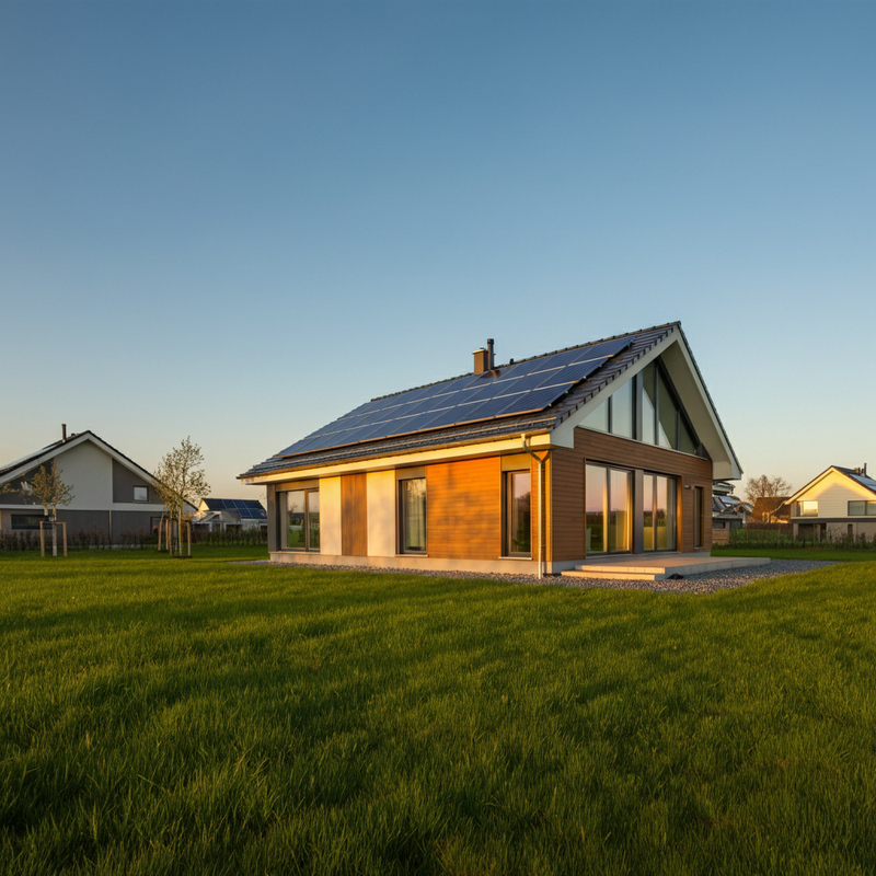 Dům se solárními panely